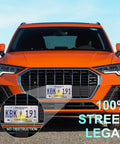 Audi Front License Plate Bracket Mounting Kit For 2000 Through 2025 A3 S3 A4 S4 A5 S5 A6 S6 A7 S7 A8 Quattro Allroad Q3 Q5 Q7 Q8 installed
