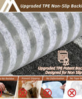 Close-up of Soft Stair Treads Non Slip Carpet Mats with TPE backing, emphasizing non-slip features for wooden steps.