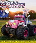 Pink Monster Off Road RC Car For Kids Ages 3 To 12 With 360 Spin Waterproof Amphibious 1 To 18 Scale 4WD All Terrain Toy Truck