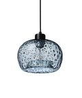 Hand Blown Glass Pendant Light For Kitchen Island And Dining Areas With Adjustable Nylon Cord, Modern Farmhouse Style.