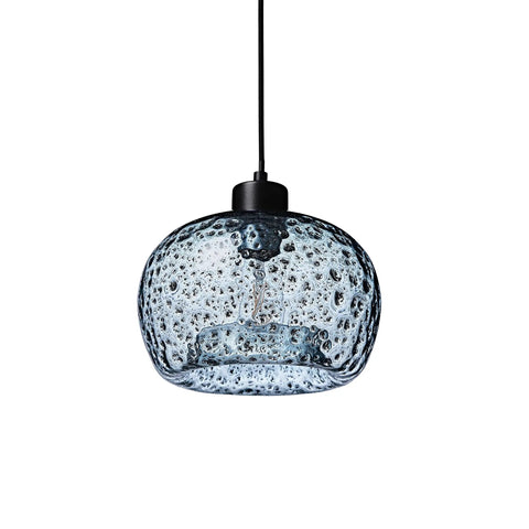 Hand Blown Glass Pendant Light For Kitchen Island And Dining Areas With Adjustable Nylon Cord, Modern Farmhouse Style.