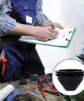 Shaped Wire Gasket Kit With Black Synthetic Rubber Grommets For Insulated Wire Pass Throughs Flame Retardant Built Tough Grommet Caps Ideal For Frames Sheet Metal And Equipment Wiring, electrician inspecting wiring