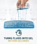 Premium Quality No Sweat Commode Liners Ultra Absorbent Jasmine Scent Bags demonstrating fluid absorption into gel.