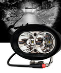 Beast Bright White LED E Bike Headlight 6000K For Rad Power Bikes And More With 30 Degree Spot Beam 12V To 60V Compatibility