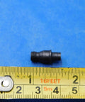 Lock Pin NL-46 EDP 18595 shown next to measuring tape for size reference on blue background