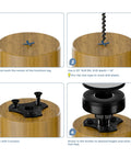 Step-by-step guide installing Four Pack Three Eighths Inch Thread Furniture Leveling Feet With T Nuts on wooden furniture legs