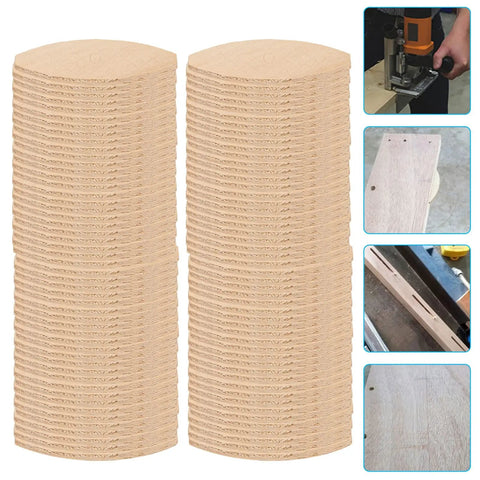Solid Beech Wood Joining Biscuits Set, 100 Pack For Woodworking, Sizes 0 10 20, Pro Grade For Handy Alignment And Strengthening Joints With Glue And A Biscuit Joiner