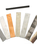 Metal strips and carbon rod from Student Voltaic Cell Kit With Porous Cup, Hands-On Electrochemistry Lab, Step-By-Step Experiment Guide.