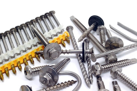 No Nonsense Heavy Duty Workhorse Self Drilling Hex Washer Head Screws With Sharp Number Three Drill Points Tapping Threads And Indented Heads Box Of One Hundred Bullet Proof Stainless Steel Fasteners