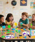 Children building Bulk Solar Powered STEM Kits Eight Pack Of Solar Powered Fans For Kids Science Projects Ages Eight To Thirteen