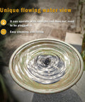 Solar Bird Bath Fountain For Deck Patio Balcony And Garden, Metal Bird Bath Bubbler With Deck Mounted Water Feature, Easy Install