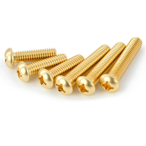 Socket Cap Screws Set M2 Through M8 Brass Cross Head Bolts Copper Threaded Fasteners For Electronics, Furniture And Precision Machinery