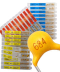 Ultimate Multilayer Ceramic Capacitor Value Kit for Electronics Hobbyists 30 Values 300 Pieces with Individual Lids shown in packaging.