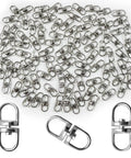 360 Degree Swivel Key Ring Connectors Set With Double Opening Clasps Zinc Alloy Spinner Clips For Lanyards Backpacks Jewelry Diy Keychain Making Accessories No Tangle Design, 0.78 x 0.31 in, zinc alloy