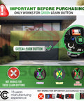 Image highlighting compatibility with Green Learn Button for Two Pack Replacement Garage Door Opener Remote for LiftMaster models.