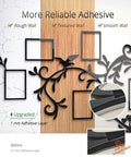 Love Family Tree Photo Frame Collage 3D DIY Acrylic Wall Decor adhesive strip detail for rough, textured, and smooth walls.