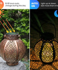 Four Pack Solar Light Replacement Top For Outdoor Lanterns, Waterproof And All Weather shows day and night functionality
