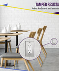 Industrial Grade Decorator Outlet 20A 125V Tamper-Resistant Duplex Receptacle Self Grounding 5-20R 2-Pole 3-Wire Grounding UL Listed