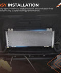 40K Transmission Cooler Kit For Heavy Duty Trucks And Towing Low Pressure Drop Oil Cooler System installed on vehicle