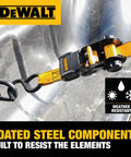 Tough As Nails Ratchet Tie Down Straps One Inch By Ten Feet 1500 Lbs Capacity Six Pack with weather-resistant coating.