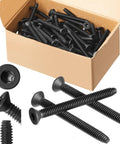 200 Pcs 1/4-20 x 2-1/2 Self-Tapping Trailer Deck Screws Flat Head with Star Drive T-30 for Wood to Metal