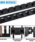 Vertical Fishing Rod Rack Wall Mounted 6 Rod Holder Storage Organizer for Garage Shed Carport with interlocking design