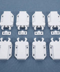 Push To Open Cabinet Hardware 8 Pack Self Closing Latch For Kitchen Cabinets Wardrobe Cupboard Doors And Drawers White