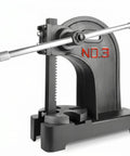 Heavy Duty Manual Arbor Press 3 Ton Desktop Punch Machine Cast Iron Hand Press for stamping and bending, side view.