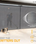 Garage Door Screen 16x8 For A 2 Car Garage With Hands Free Entry, No Fuss Easy Install, Durable Fiberglass Mesh, Keeps Bugs Out