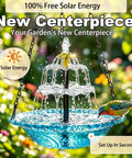 Sun Powered Bird Bath Fountain For Outdoors With Glass Bowl Solar Pump And Flowing Water Feature Easy No Battery Setup Low Maintenance Yard Decor For Hummingbirds And Outdoor Spaces