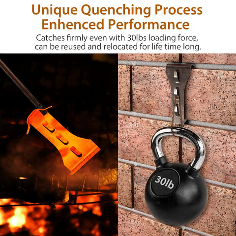 Heavy Duty Brick Hook Clips 4 Pack For Outdoor Hanging On Brick Walls Fits Queen Size Bricks 2.5 To 2.75 Inches No Drill No Nails