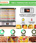 Heavy Duty Food Dehydrator With Eight BPA Free Trays delivering seven square feet of drying for jerky, fruit, and snacks.