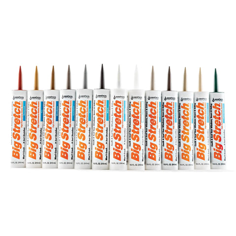 Big Stretch Acrylic Latex Caulking Sealant For Flexible Waterproof Home Repairs DIY Friendly Pro Grade 10.5 Ounce Cartridge Pack Of 12
