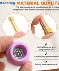 Close-up of Ceramic TIG Welding Cup Set Pro Grade With Chuck 12 14 16 24 For WP 17 18 26 Torch Gas Lens Kit material quality