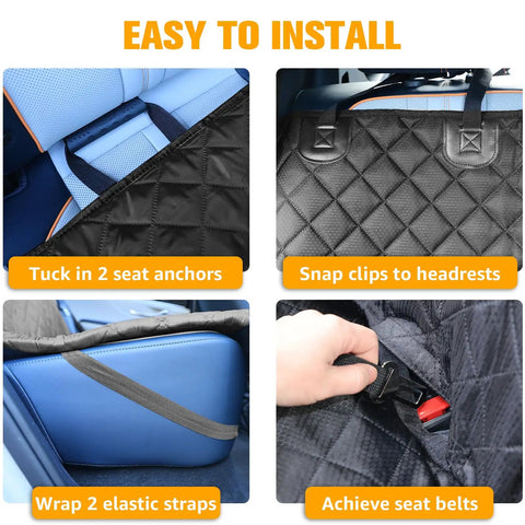 Doggo Approved Waterproof Dog Car Seat Cover For Trucks With Nonslip Back Seat Protector Fits Ford F 150 Chevy Silverado 1500 Ram 1500 GMC Sierra 1500 And More, Scratch Resistant