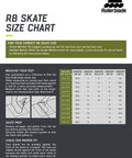 RB 80 Inline Skates Black Red Size 8 For Men And Women, Super Comfortable Fit, Lightweight Frame, Smooth Wheels size chart guide