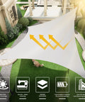16x20 Sun Shade Sail Canopy 95% UV Block Outdoor Cover For Backyards, Patios And Gardens, Built Tough HDPE Fabric