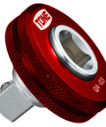 Quick Adapter For 3/8 Inch Drive Red, A Speedy Turn Tool That Sits Between Ratchet Handle And Socket, Easy Knurling, Lightweight 1.8 Oz