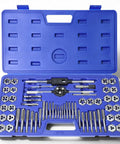 Pro Grade Tap And Die Set With 60 Pieces For SAE No. 4 To One Half Inch And Metric M3 To M12 Rethreading Tools And Thread Chasers