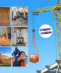Beefy Heavy Duty Polyester Lifting Net With Four Slings For Outdoor Cargo Hoisting And Material Handling Durable Sling Net image