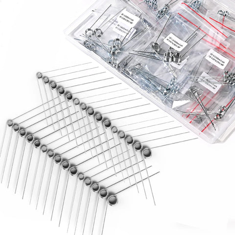 Top-view Ninoge 120-Pcs stainless steel torsion springs assortment kit with individual bags
