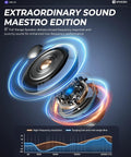 Exploded view of an 8-inch full-range speaker with acoustic graph, extraordinary sound performance highlighted.