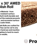 Close-up of 1 Inch Aluminum Oxide Non Woven Cut And Polish Roll, 30 Foot Length, Medium Grit 7440 showing texture and flexibility.