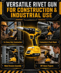 Heavy Duty Brushless Electric Rivet Gun Cranking Out 2698 Pounds Of Raw Power Cordless Rivet Tool for industrial use.