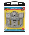 Top Shelf Freshwater Anode Kit Engineered For Mercruiser Bravo II And Bravo III Drives shown in packaging with metal components.