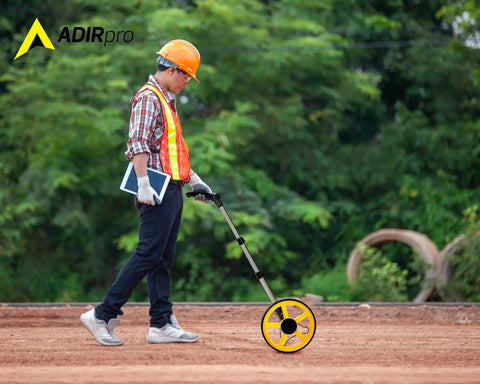 Digital Distance Measuring Wheel With Crisp Lcd Readouts And Rigged Right Commercial Specs. Glides Over Asphalt On A Durable Plastic Drum Attached To A Collapsing Handle. Breaks Down Swiftly For No Sweat Hauls And Ships In A Tote For Clean Job Site Prep.