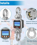 Beefy Heavy Duty Digital Crane Scale 5000kg 11000lb With Remote Control Industrial Hanging Scale For Hoist Weighing