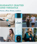 Hydrogen Water Bottle Generator with SPE PEM Technology delivers 6300 PPB in 3 cycles for quick antioxidant hydration