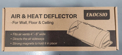Box of 4 Pack Transparent Adjustable Air Deflectors for Vents And Ceiling Registers 8.5 To 15 Inches Magnetic Mount Easy Fit Redirect Air.