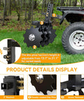 28 Inch Tractor Disc Plow Harrow With 2 Inch Receiver For ATV Pull Behind Tiller Adjustable Height 13.7 To 21.1 Inches Universal